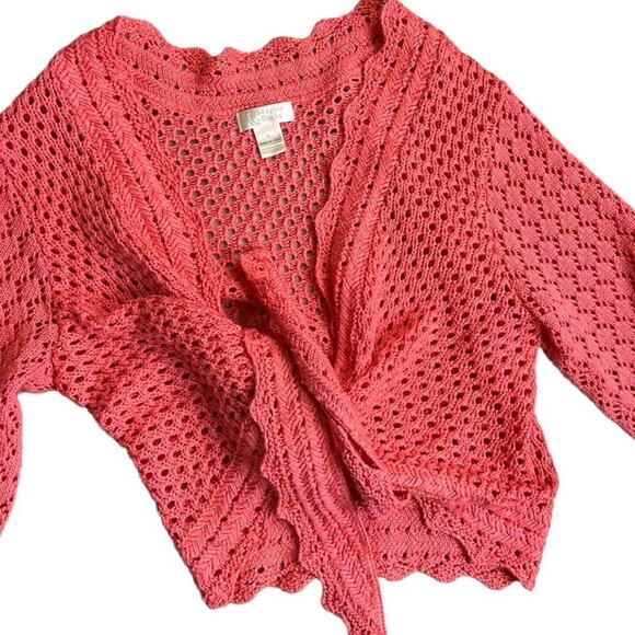 Pink Tie Wrap Cardigan Sweater - Picture 6 of 7